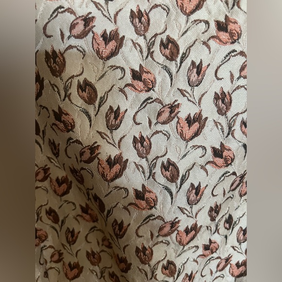 Weekend MaxMara Dress Floral Pink Beige Size L - Picture 5 of 16